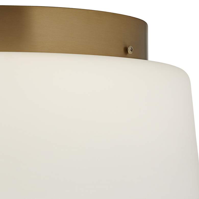 Image 3 Possini Euro Buckley 13" Wide Warm Brass Drum Ceiling Light more views