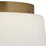 3_Possini Euro Buckley 13" Wide Warm Brass Drum Ceiling Light more views