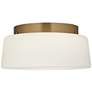 4_Possini Euro Buckley 13" Wide Warm Brass Drum Ceiling Light more views