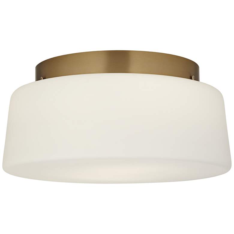 Image 5 Possini Euro Buckley 13" Wide Warm Brass Drum Ceiling Light more views