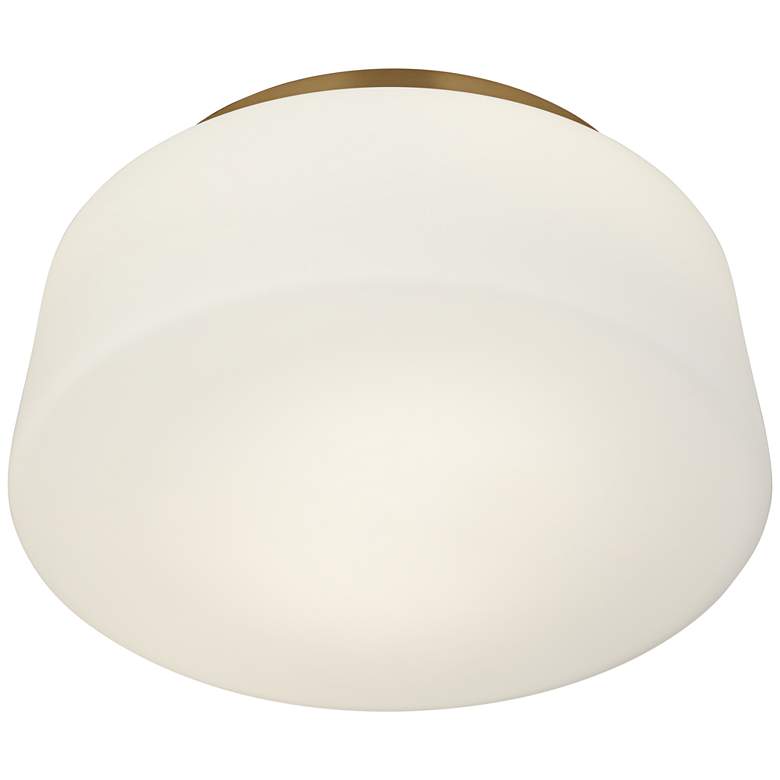 Image 6 Possini Euro Buckley 13" Wide Warm Brass Drum Ceiling Light more views