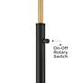 4_Possini Euro Burbank 64" Black and Brass Downbridge Floor Lamp more views