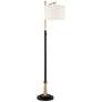 7_Possini Euro Burbank 64" Black and Brass Downbridge Floor Lamp more views