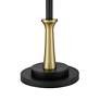 Possini Euro Burbank 64" Black Brass Downbridge Floor Lamps Set of 2