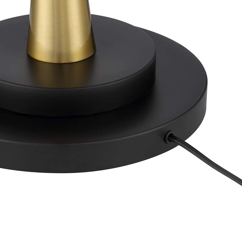 Image 6 Possini Euro Burbank 64" Black Brass Downbridge Floor Lamps Set of 2 more views