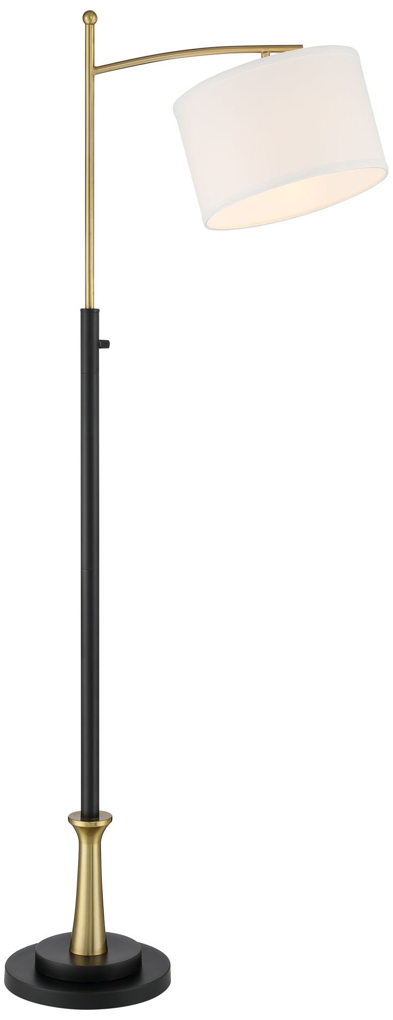 Possini Euro Burbank 64" Black Brass Downbridge Floor Lamps Set of 2