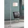 1_Possini Euro Burbank 64" Brushed Nickel Downbridge Floor Lamp