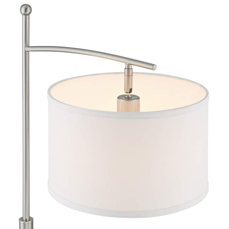 Image 4 Possini Euro Burbank 64" Brushed Nickel Downbridge Floor Lamp more views