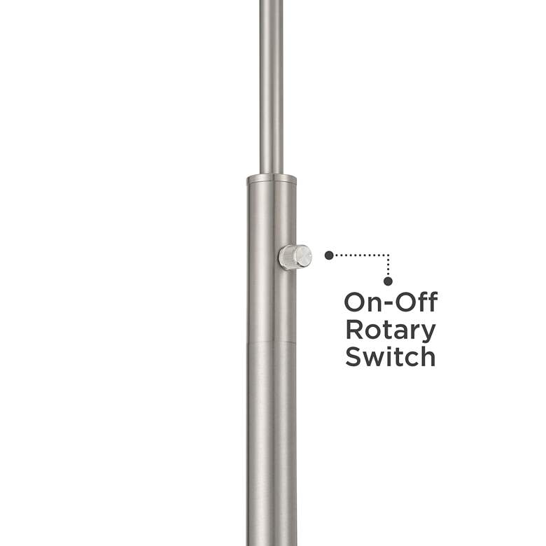 Image 5 Possini Euro Burbank 64" Brushed Nickel Downbridge Floor Lamp more views