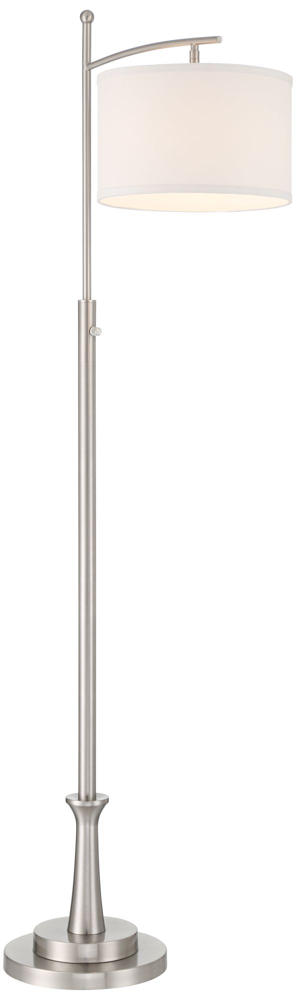 Possini Euro Burbank 64" Brushed Nickel Downbridge Floor Lamp
