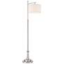 Possini Euro Burbank 64" Brushed Nickel Downbridge Floor Lamp