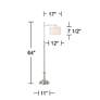 Possini Euro Burbank 64" Brushed Nickel Downbridge Floor Lamp