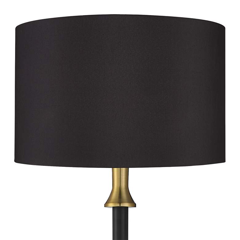Image 3 Possini Euro Burbank 70 inch Tall Floor Lamp with Black Shade and Dimmer more views