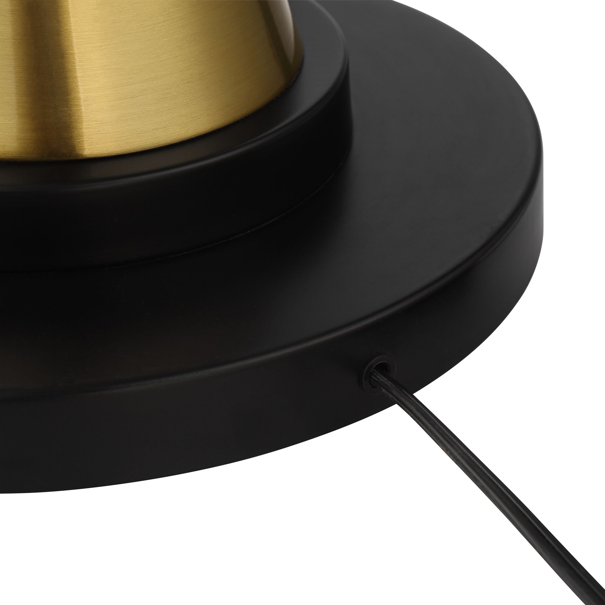 Image 5 Possini Euro Burbank Black and Brass Torchiere Floor Lamp with Black Riser more views