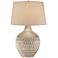 Possini Euro Burgess 30" High Silver Modern Textured Glass Table Lamp