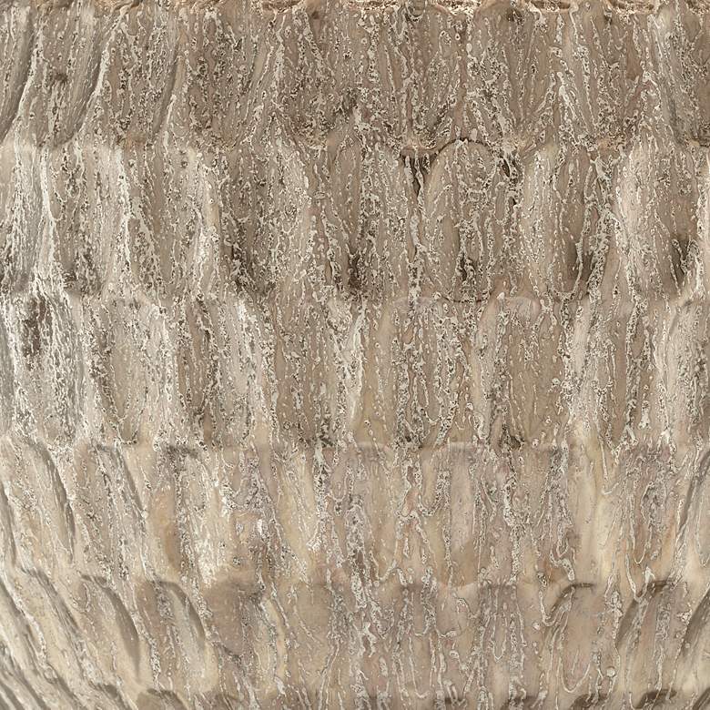 Image 3 Possini Euro Burgess 30" High Silver Modern Textured Glass Table Lamp more views