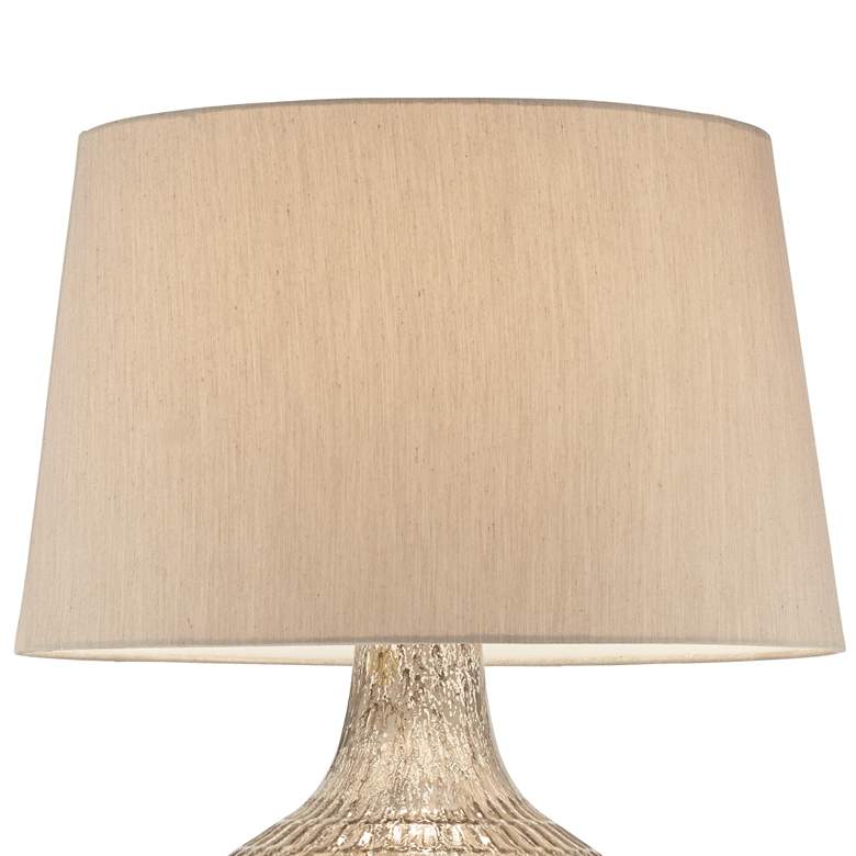 Image 4 Possini Euro Burgess 30" High Silver Modern Textured Glass Table Lamp more views