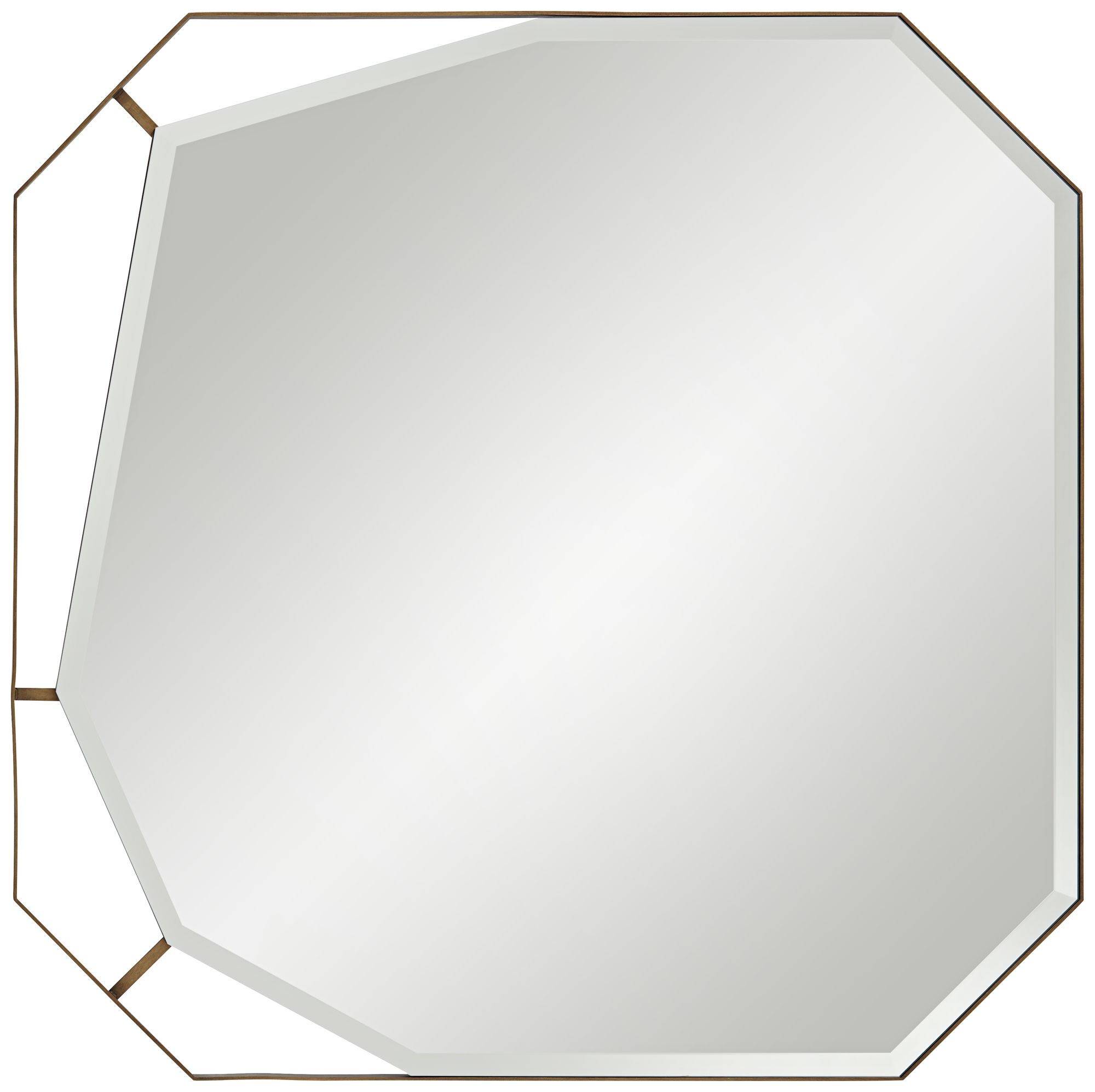 Possini Euro Burgoin Brushed Bronze 31 1/2" Square Wall Mirror