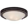 3_Possini Euro Button 16" Wide Bronze and Glass Bowl Ceiling Light