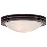 4_Possini Euro Button 16" Wide Bronze and Glass Bowl Ceiling Light more views