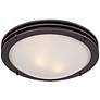 6_Possini Euro Button 16" Wide Bronze and Glass Bowl Ceiling Light more views