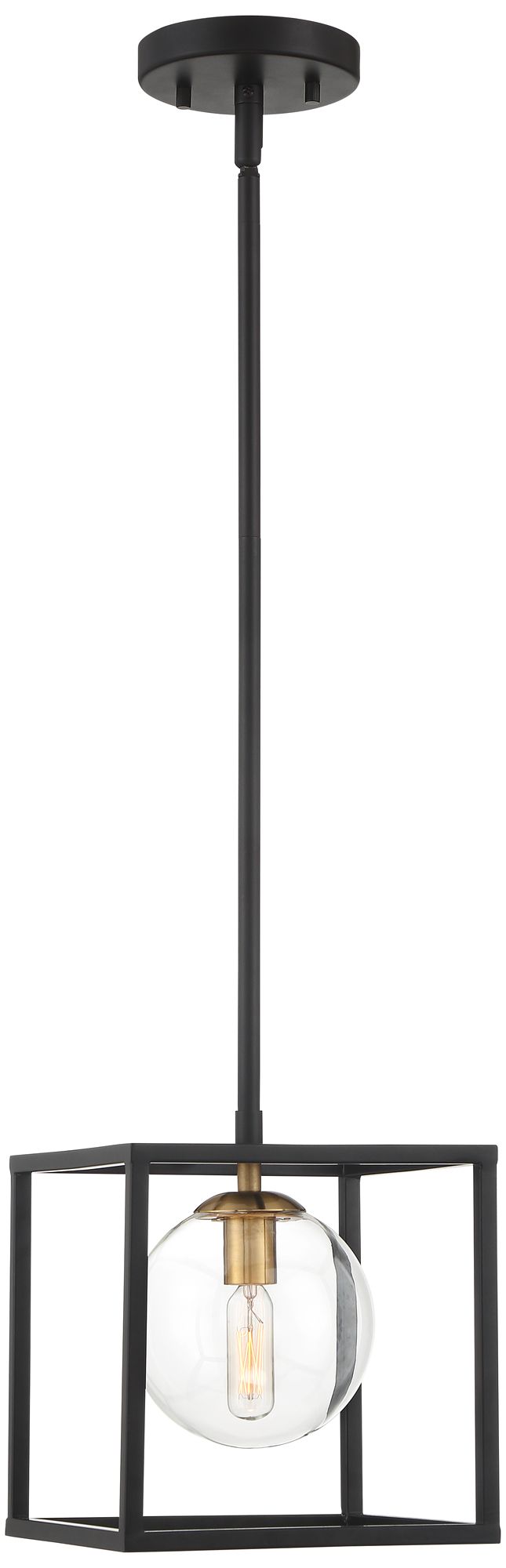 Image 5 Possini Euro Byrd 8" Wide Black Open Square Mini Pendant Light more views