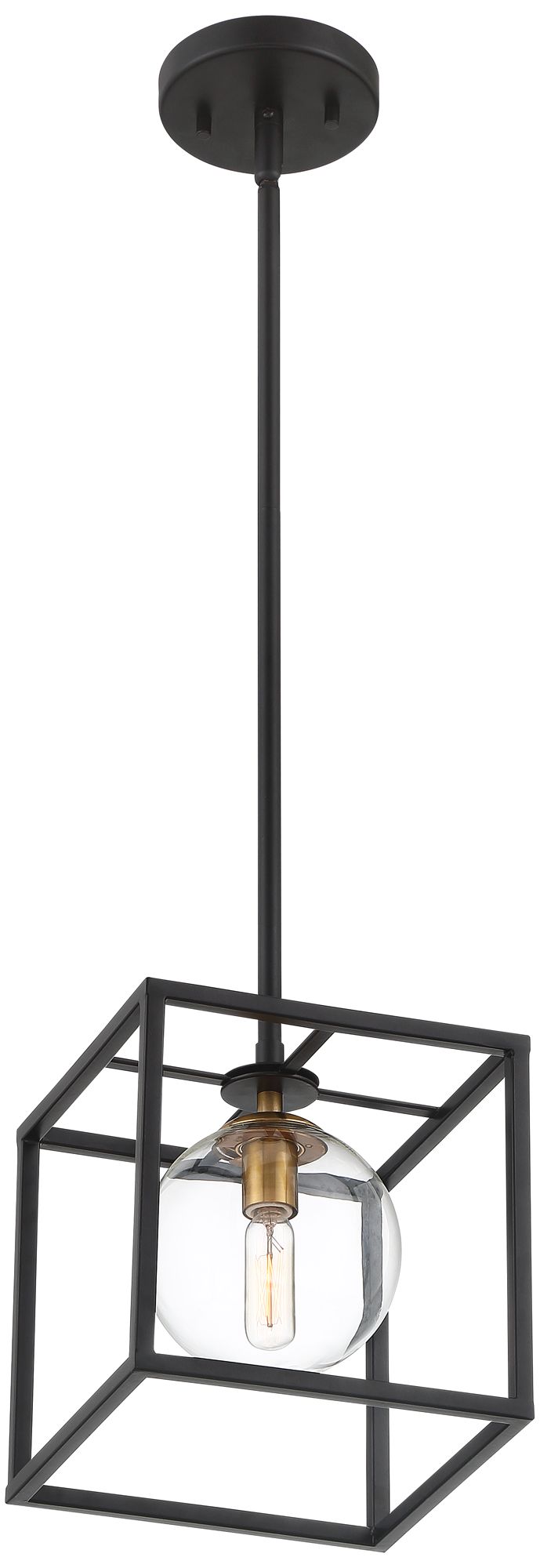 Image 7 Possini Euro Byrd 8" Wide Black Open Square Mini Pendant Light more views