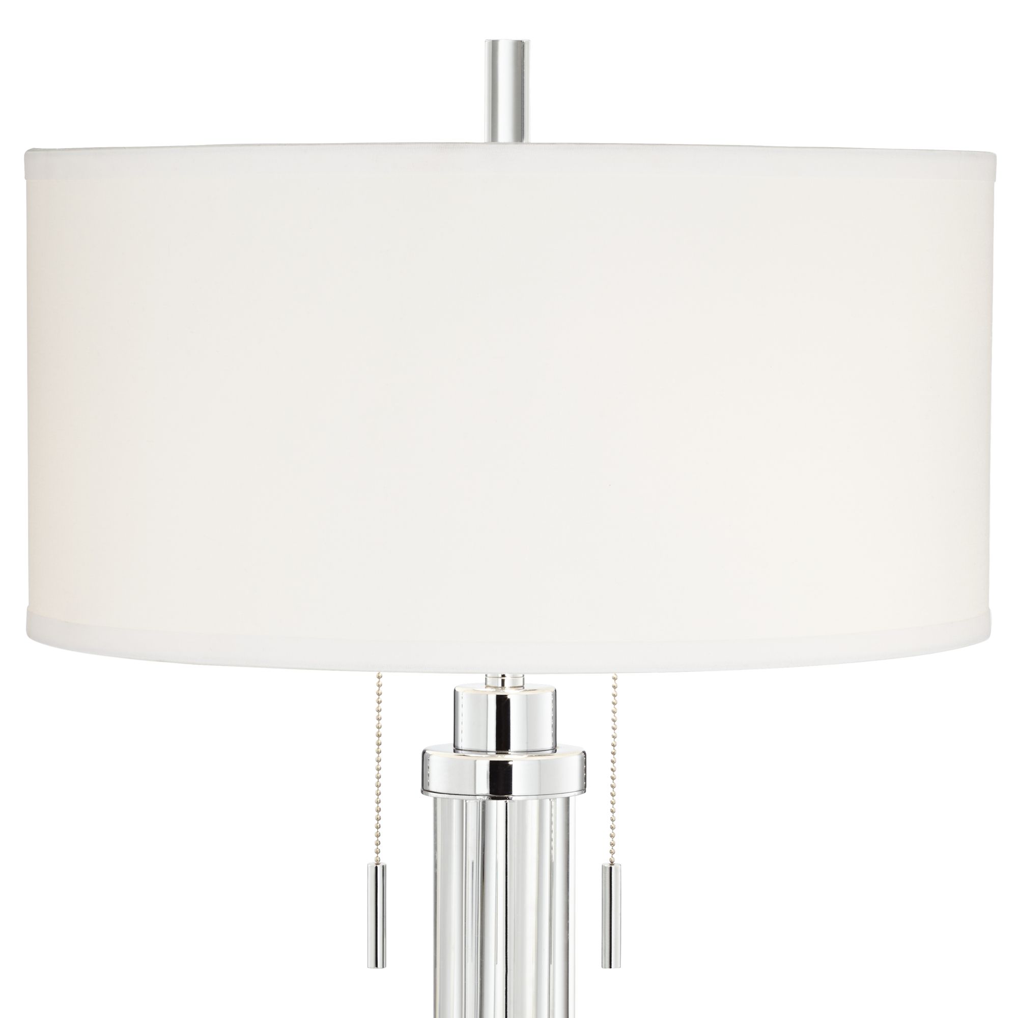 Image 3 Possini Euro Cadence 30" Glass Table Lamp with Square White Riser more views