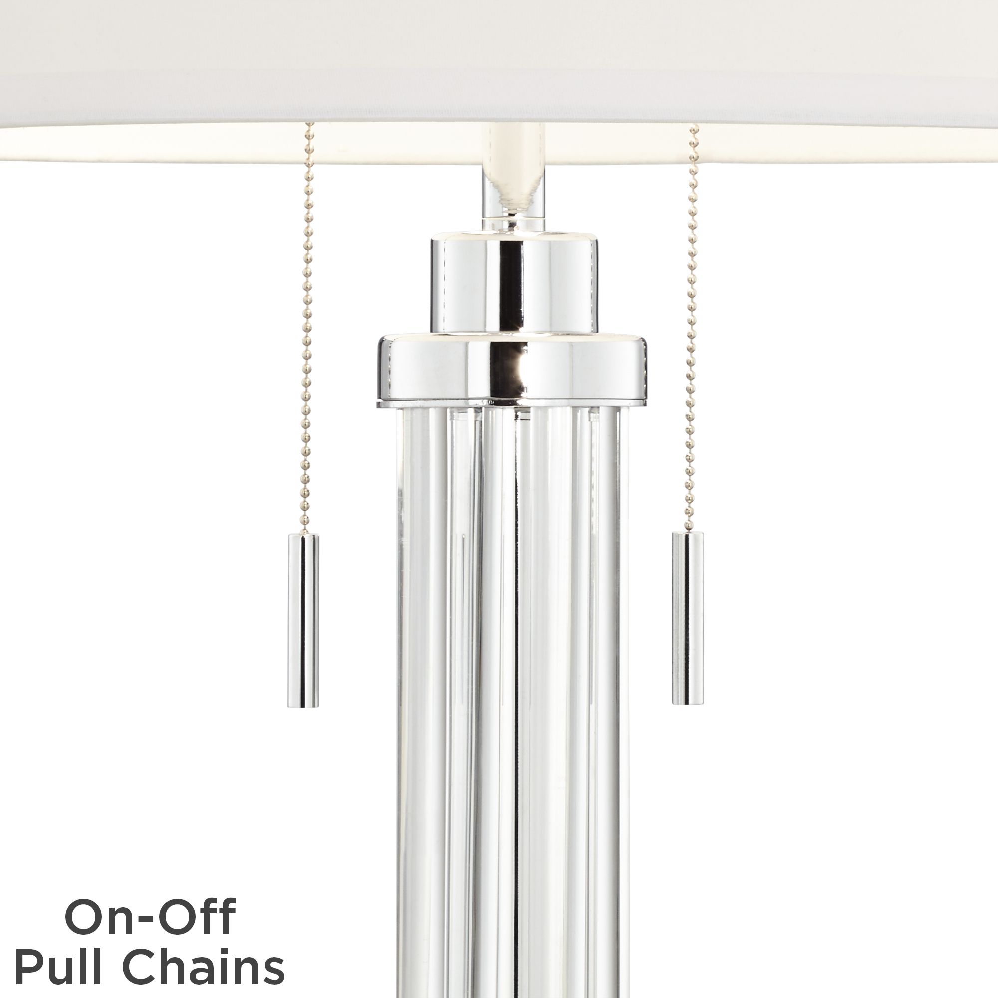 Image 4 Possini Euro Cadence 30" Glass Table Lamp with Square White Riser more views