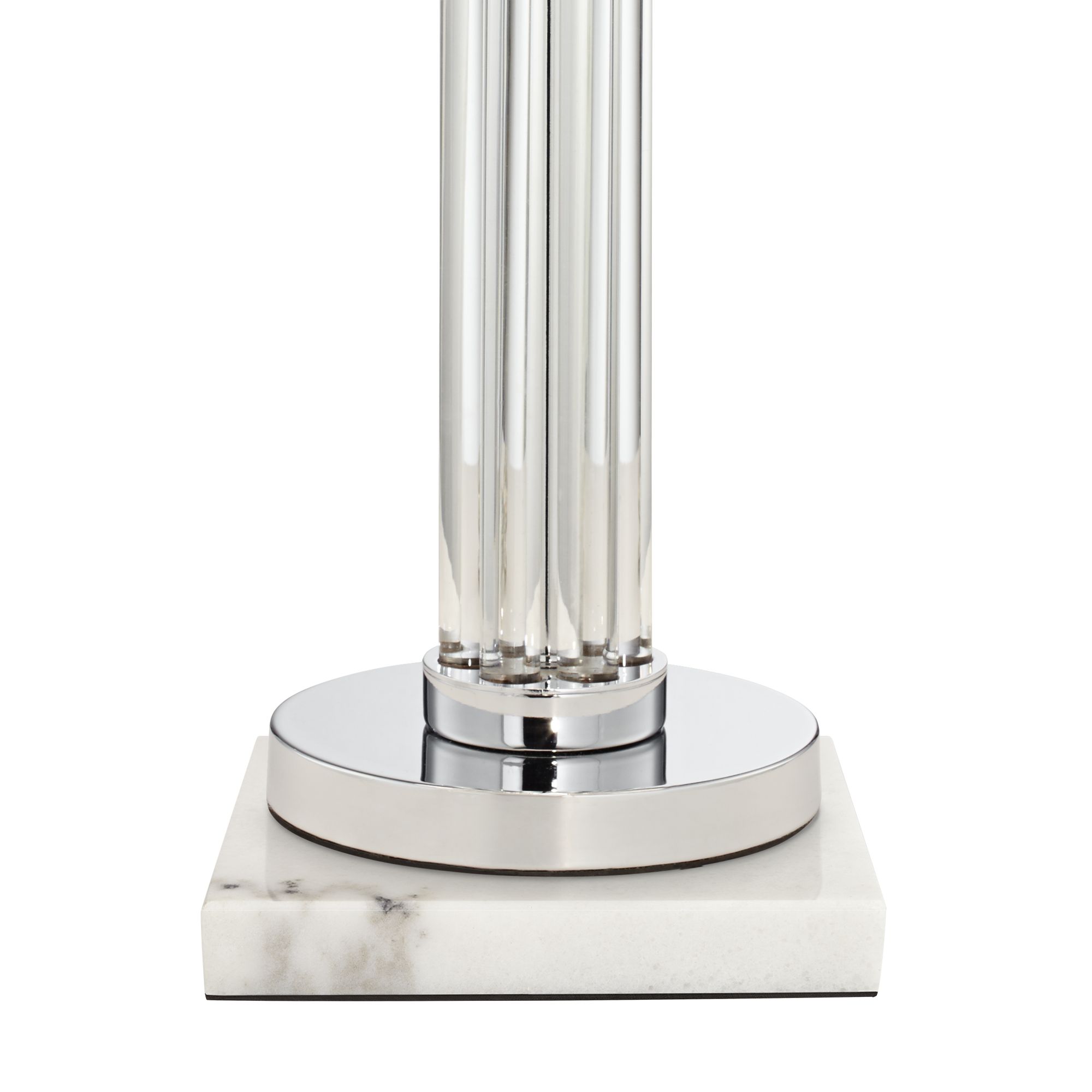 Image 5 Possini Euro Cadence 30" Glass Table Lamp with Square White Riser more views