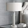 1_Possini Euro Cadence 30" Glass Column Table Lamp with USB Dimmer