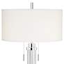 4_Possini Euro Cadence 30" Glass Column Table Lamp with USB Dimmer more views