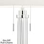 5_Possini Euro Cadence 30" Glass Column Table Lamp with USB Dimmer more views