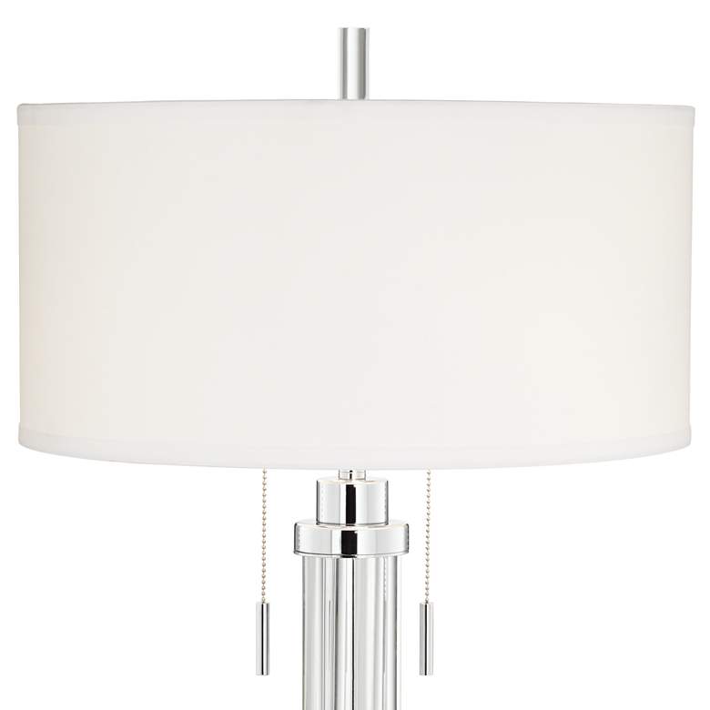 Image 4 Possini Euro Cadence 30" Glass Column Table Lamps Set of 2 more views