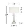 6_Possini Euro Cadence 30" Glass Table Lamp with Square White Riser more views