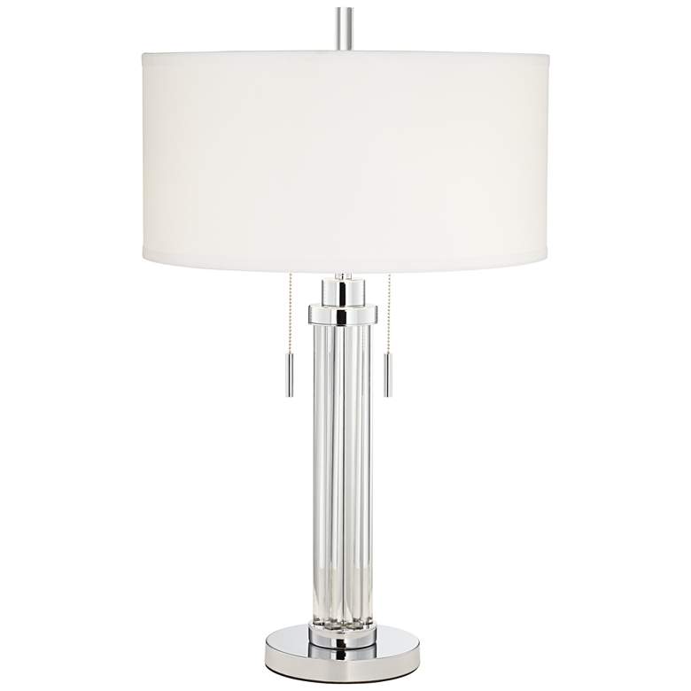 Image 2 Possini Euro Cadence 30" Modern Glass Column Lamp with Dimmer