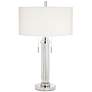 Possini Euro Cadence 30" Modern Glass Column Lamp with Dimmer