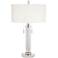 Possini Euro Cadence 30" Modern Glass Column Lamp with Dimmer
