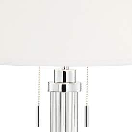 Image3 of Possini Euro Cadence 30" Modern Glass Column Lamp with Dimmer more views