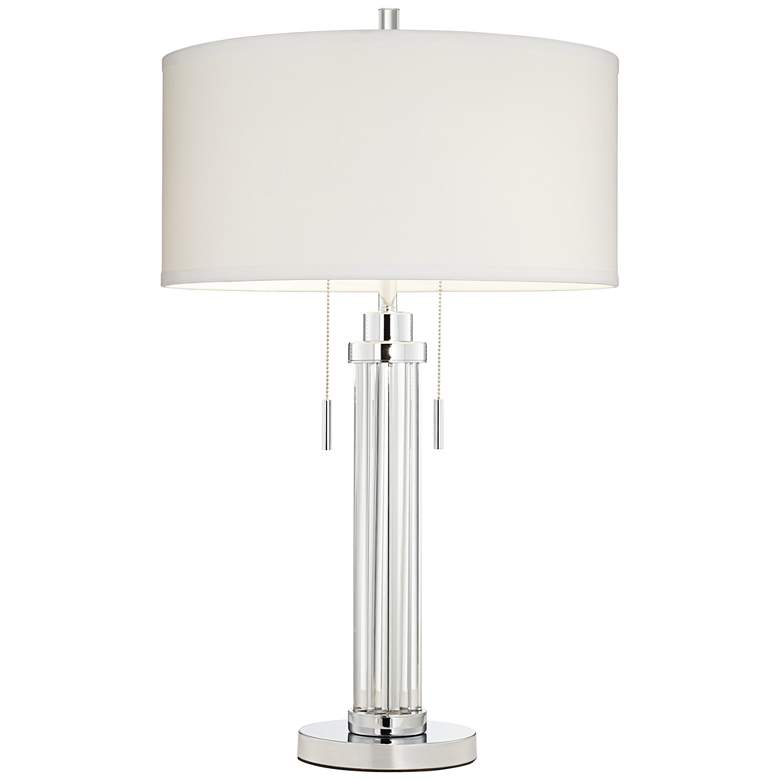 Image 6 Possini Euro Cadence 30 inch Modern Glass Column Lamp with Dimmer more views