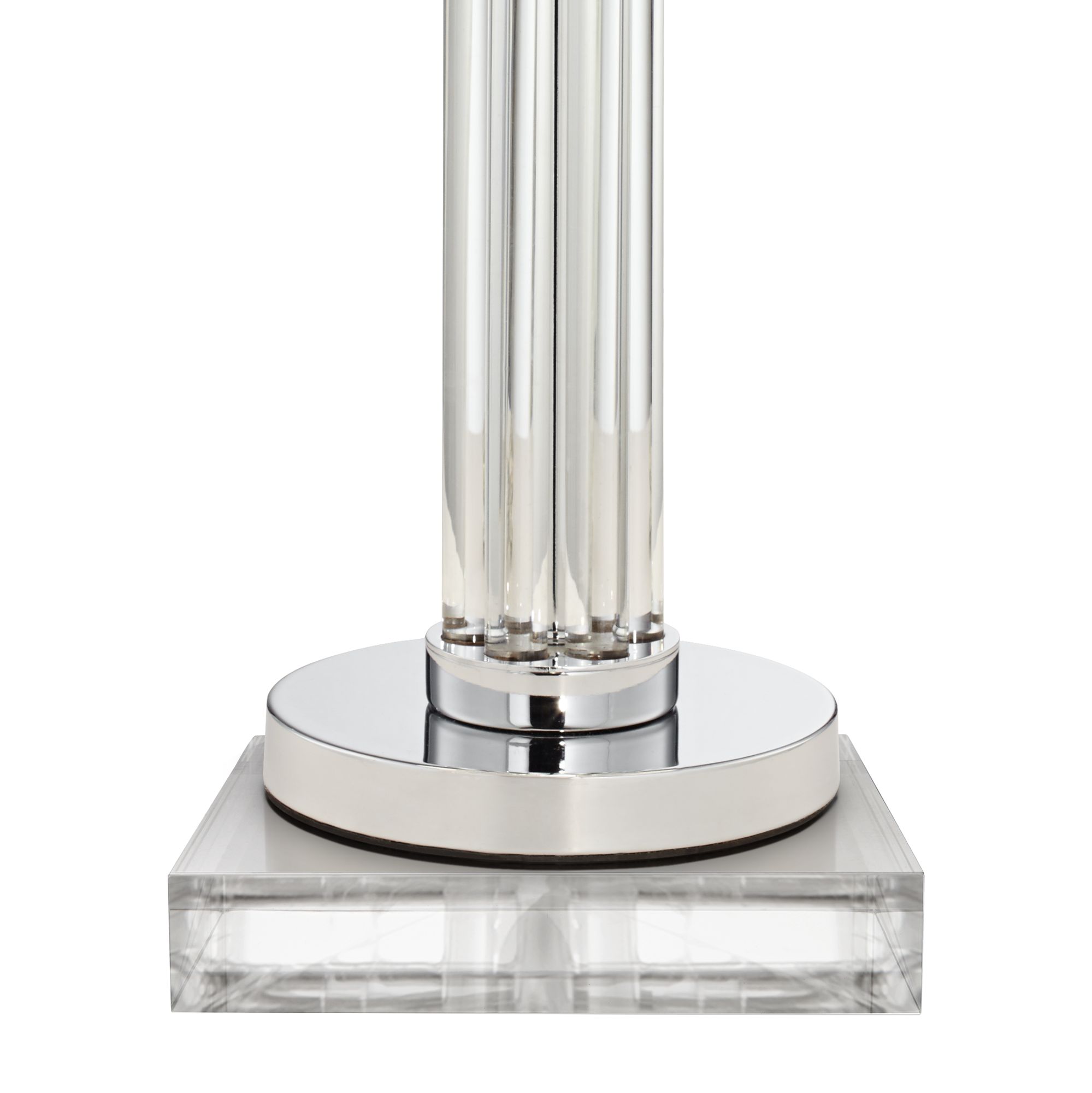Image 5 Possini Euro Cadence 31 1/2" Glass Column Table Lamp with Square Riser more views