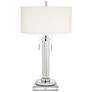 Thumbnail1 of Possini Euro Cadence 31 1/2" Glass Column Table Lamp with Square Riser