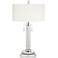 Possini Euro Cadence 31 1/2" Glass Column Table Lamp with Square Riser