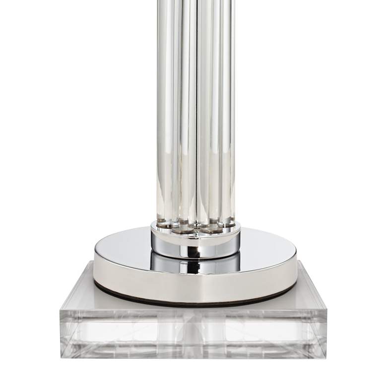 Image 5 Possini Euro Cadence 31 1/2" Glass Column Table Lamp with Square Riser more views