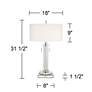 6_Possini Euro Cadence 31 1/2" Glass Column Table Lamp with Square Riser more views