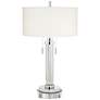 Thumbnail1 of Possini Euro Cadence 33" Glass Column Table Lamp with Round Riser