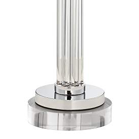 Image5 of Possini Euro Cadence 33" Glass Column Table Lamp with Round Riser more views