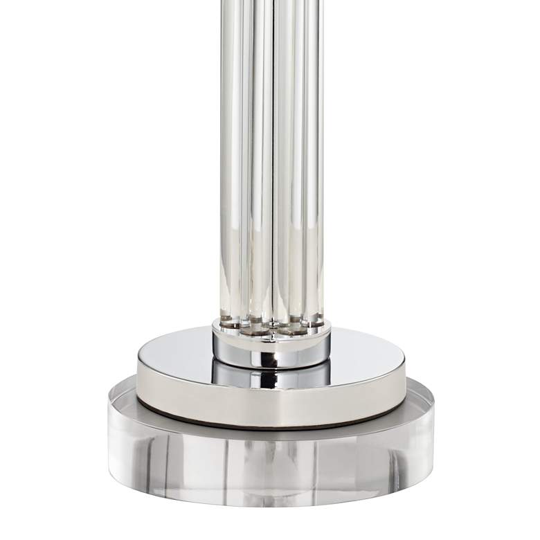 Image 5 Possini Euro Cadence 33" Glass Column Table Lamp with Round Riser more views