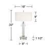6_Possini Euro Cadence 33" Glass Column Table Lamp with Round Riser more views