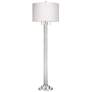 Possini Euro Cadence 62" Chrome Steel and Crystal Column Floor Lamp